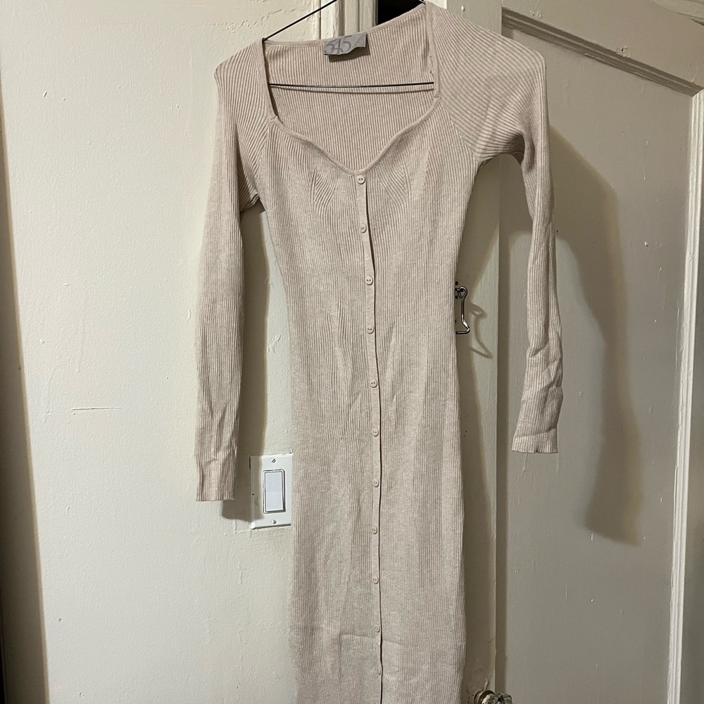Modern Citizen Sweetheart Ribbed Sweater Dress